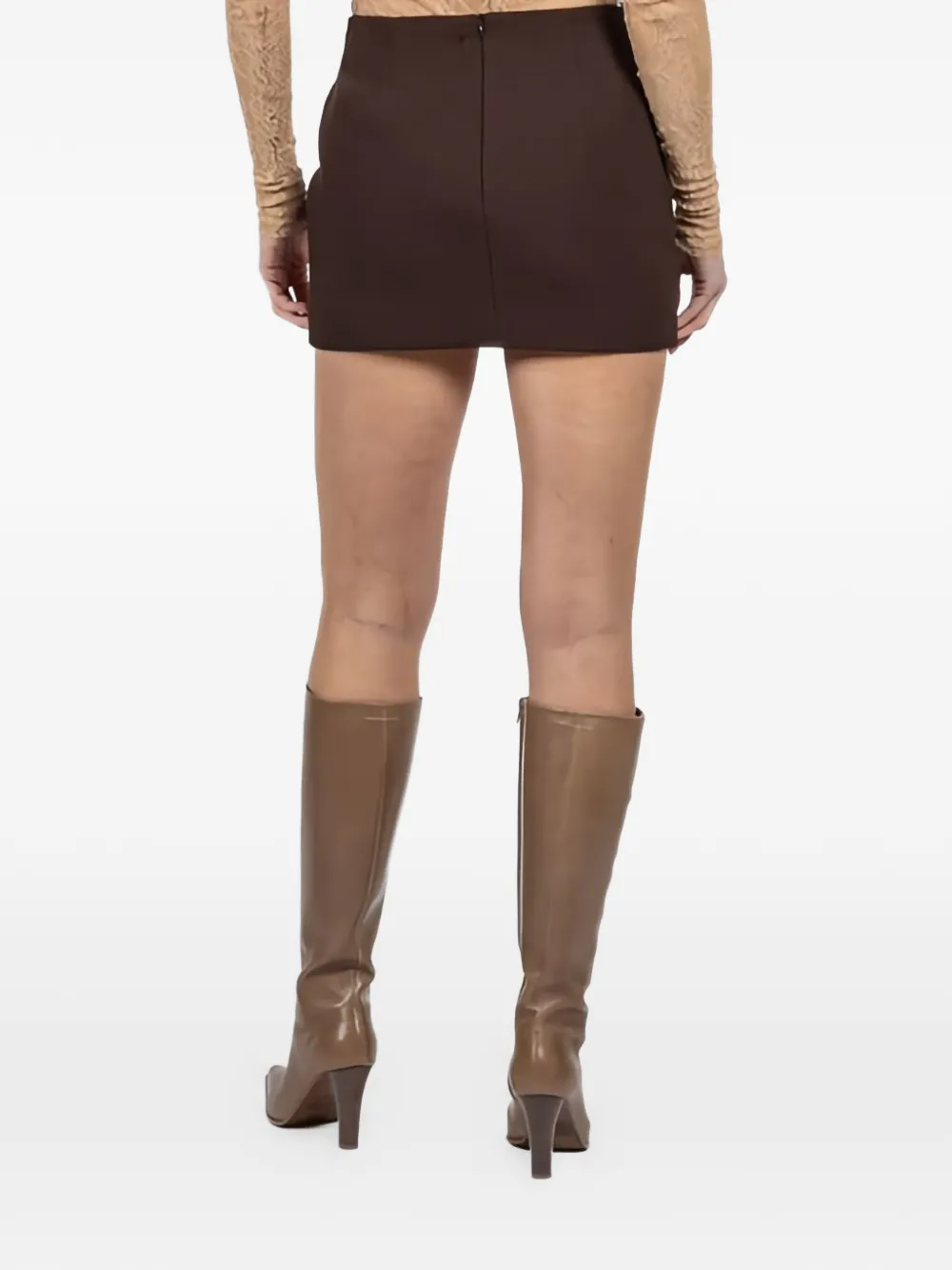 WARDROBE.NYC Mini-rok met ritssluiting Bruin