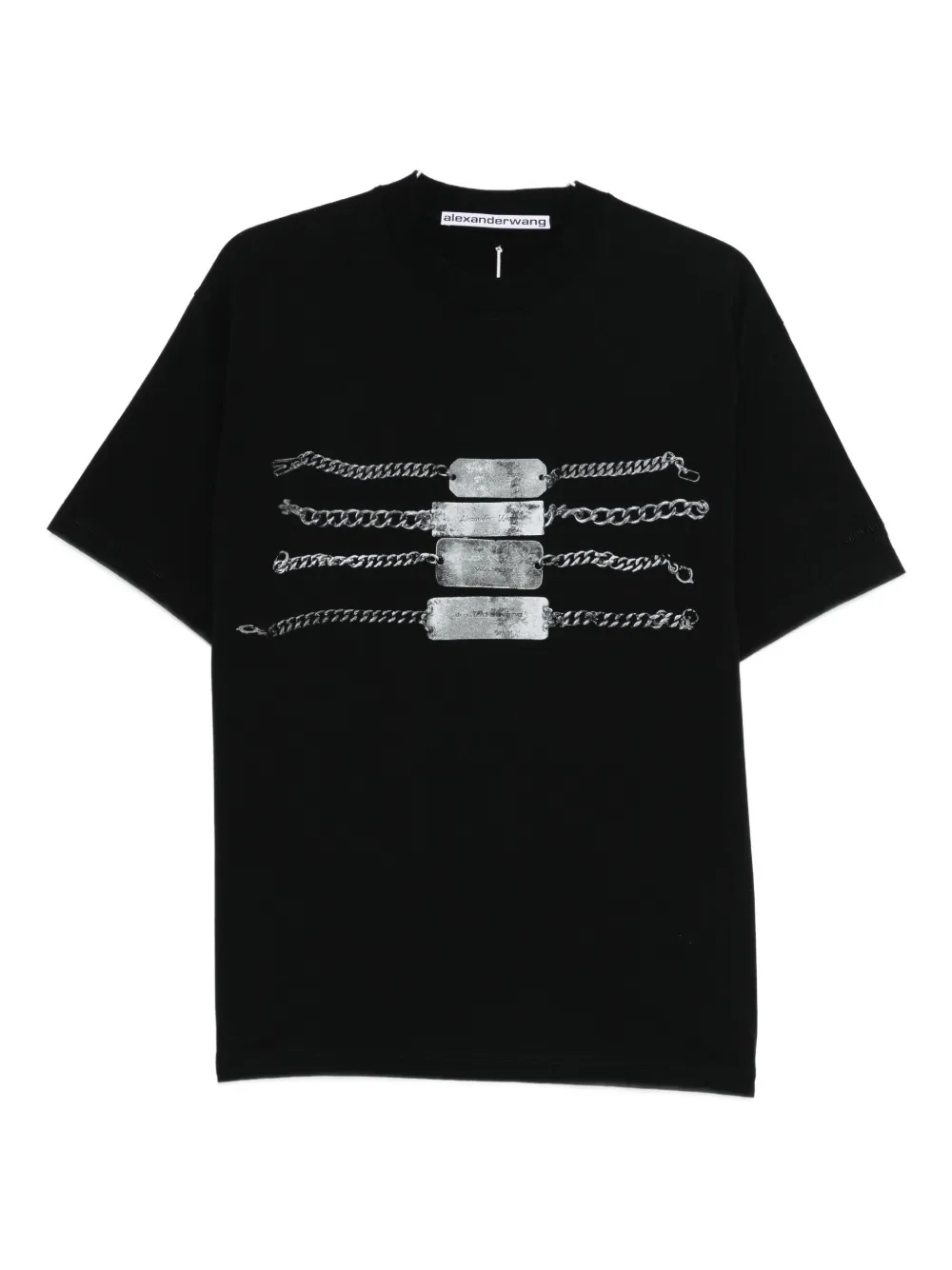 Alexander Wang chain-print T-shirt | Black | Image 1