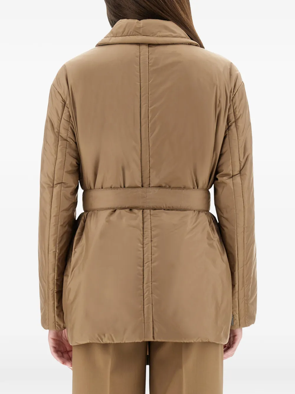 'S Max Mara Calla double-breasted belted puffer jacket Beige