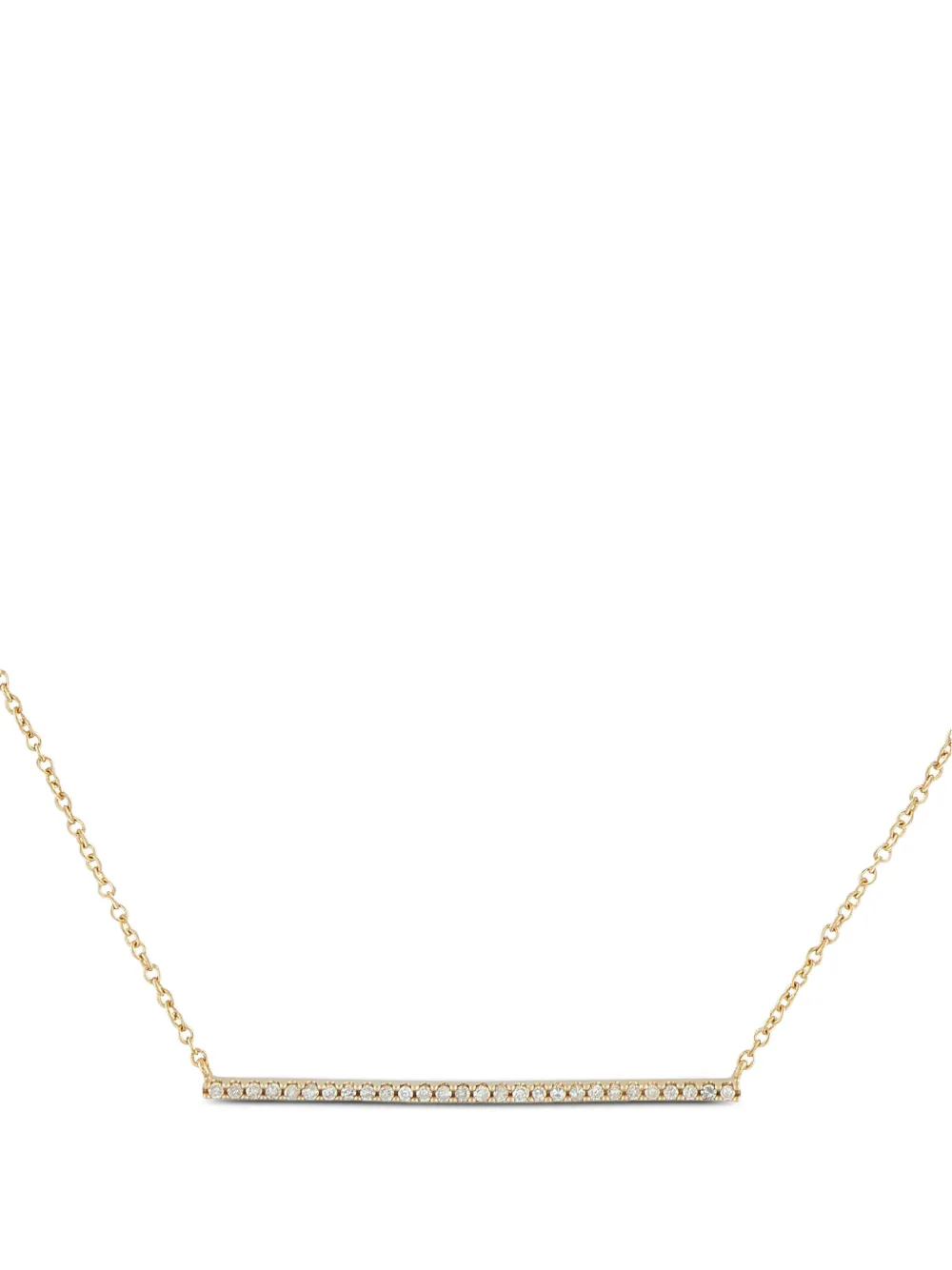 LB Exclusive 14K yellow gold diamond strip-pendant necklace - Oro