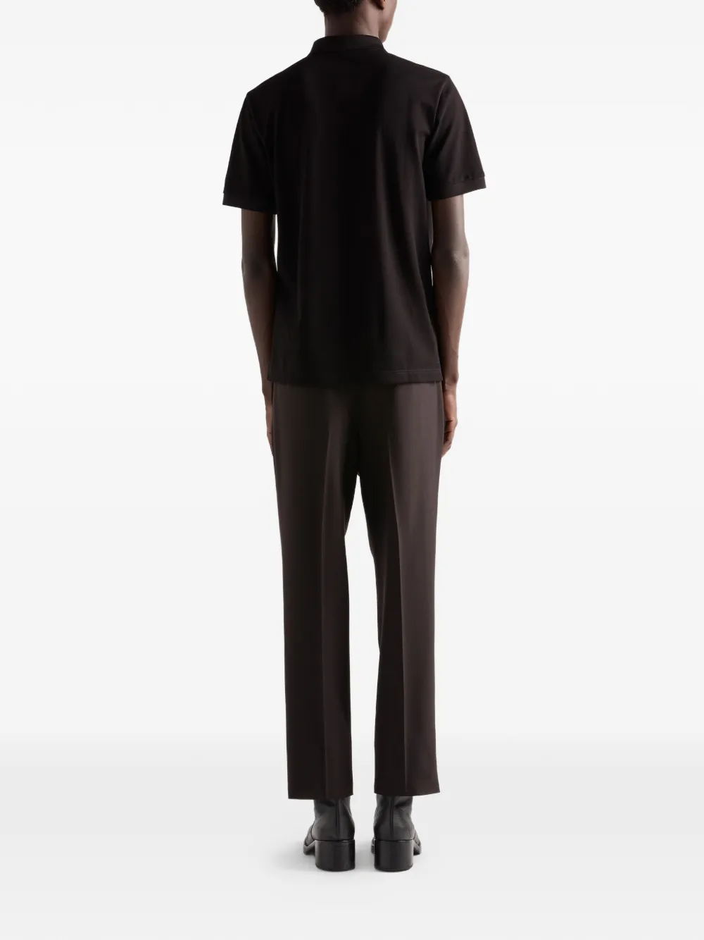 Prada Piqué poloshirt Zwart