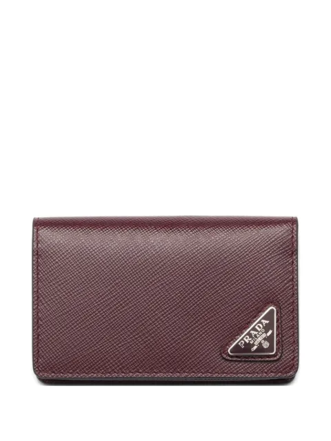 Prada triangl-logo leather wallet