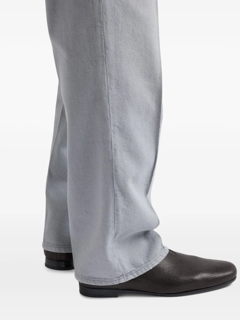 Prada Leren Chelsea laarzen met ronde neus Zwart