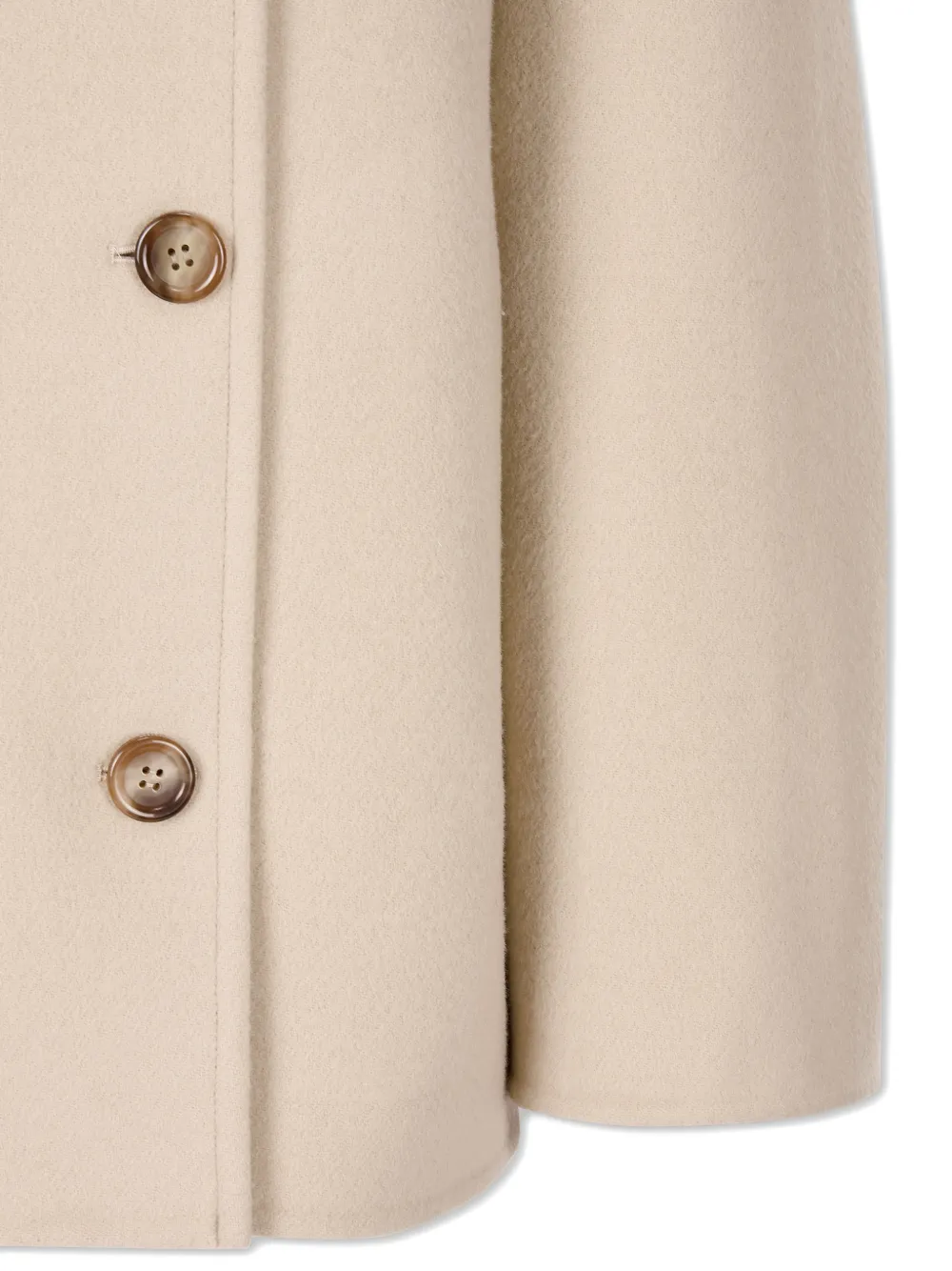 Studio Tomboy Double-breasted Peacoat In Neutral