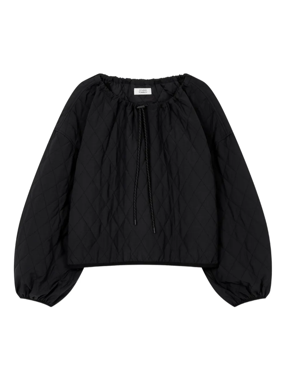 STUDIO TOMBOY neck-string quilted top | Black | Image 1