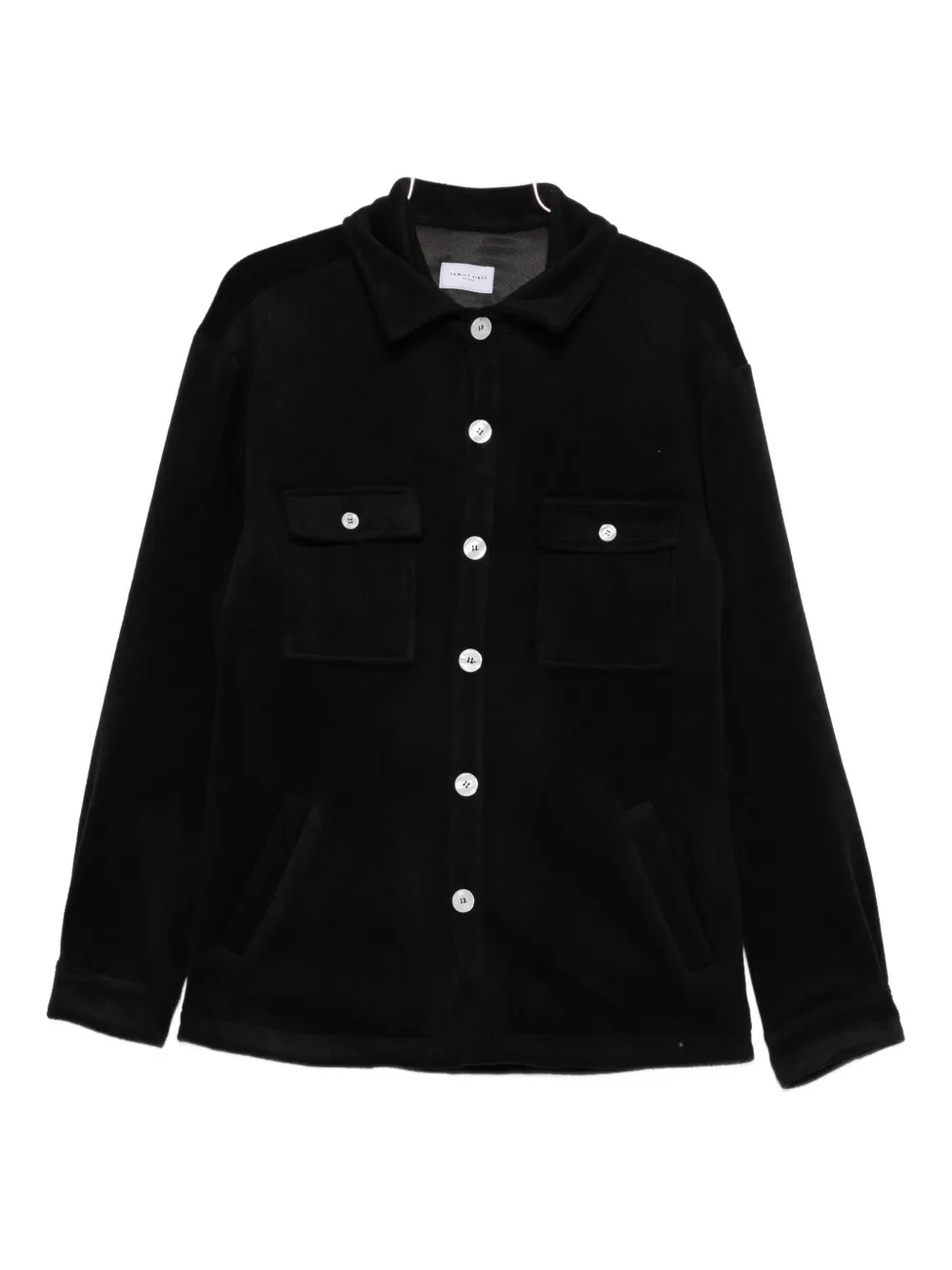 Family First button-up overshirt - Nero