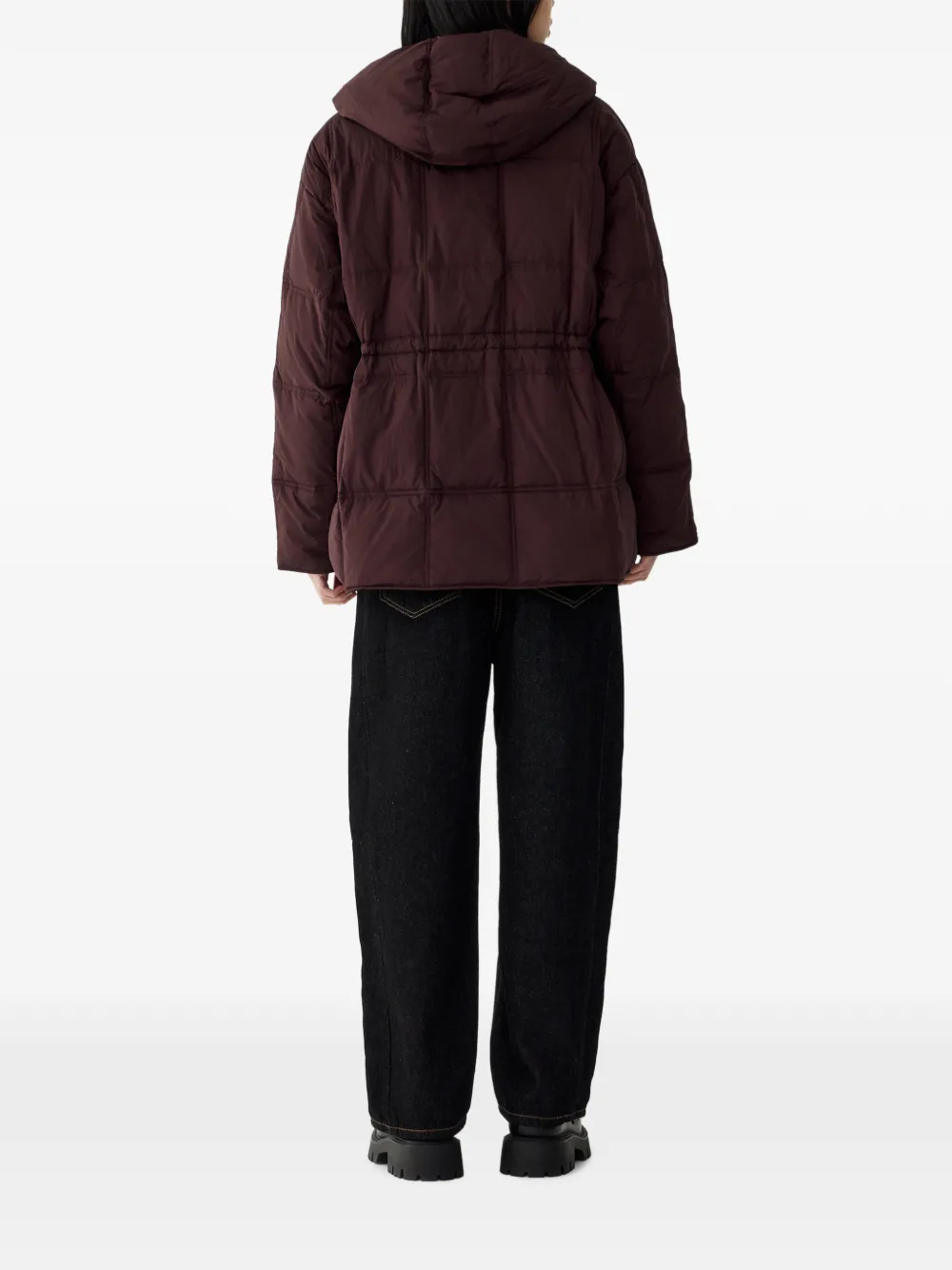  Tomboy Piping-detail Puffer Jacket - Red 