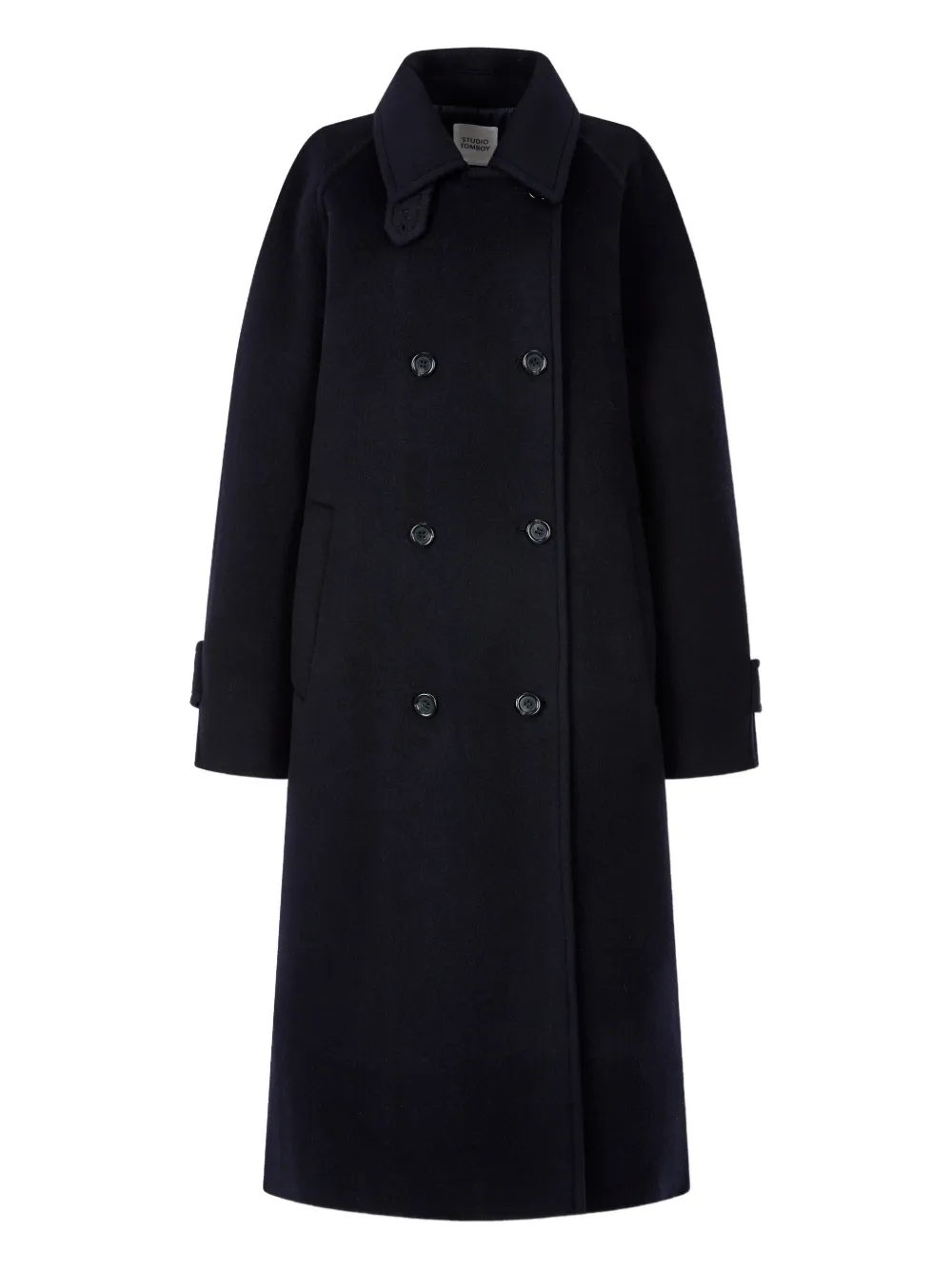 STUDIO TOMBOY Balmacaan double-breasted button-up coat | Blue | Image 1