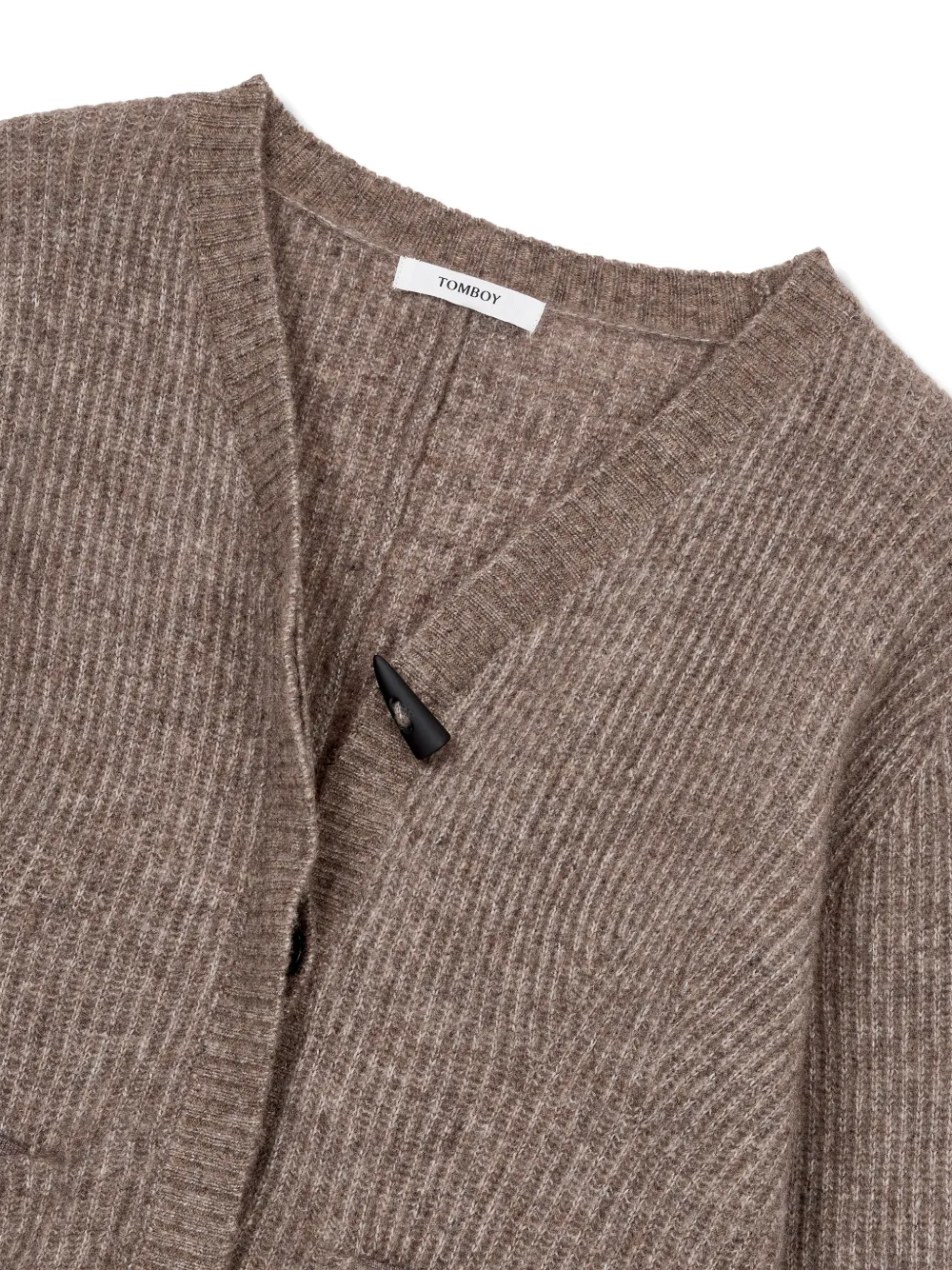  Tomboy Toggle V-neck Cardigan - Brown 
