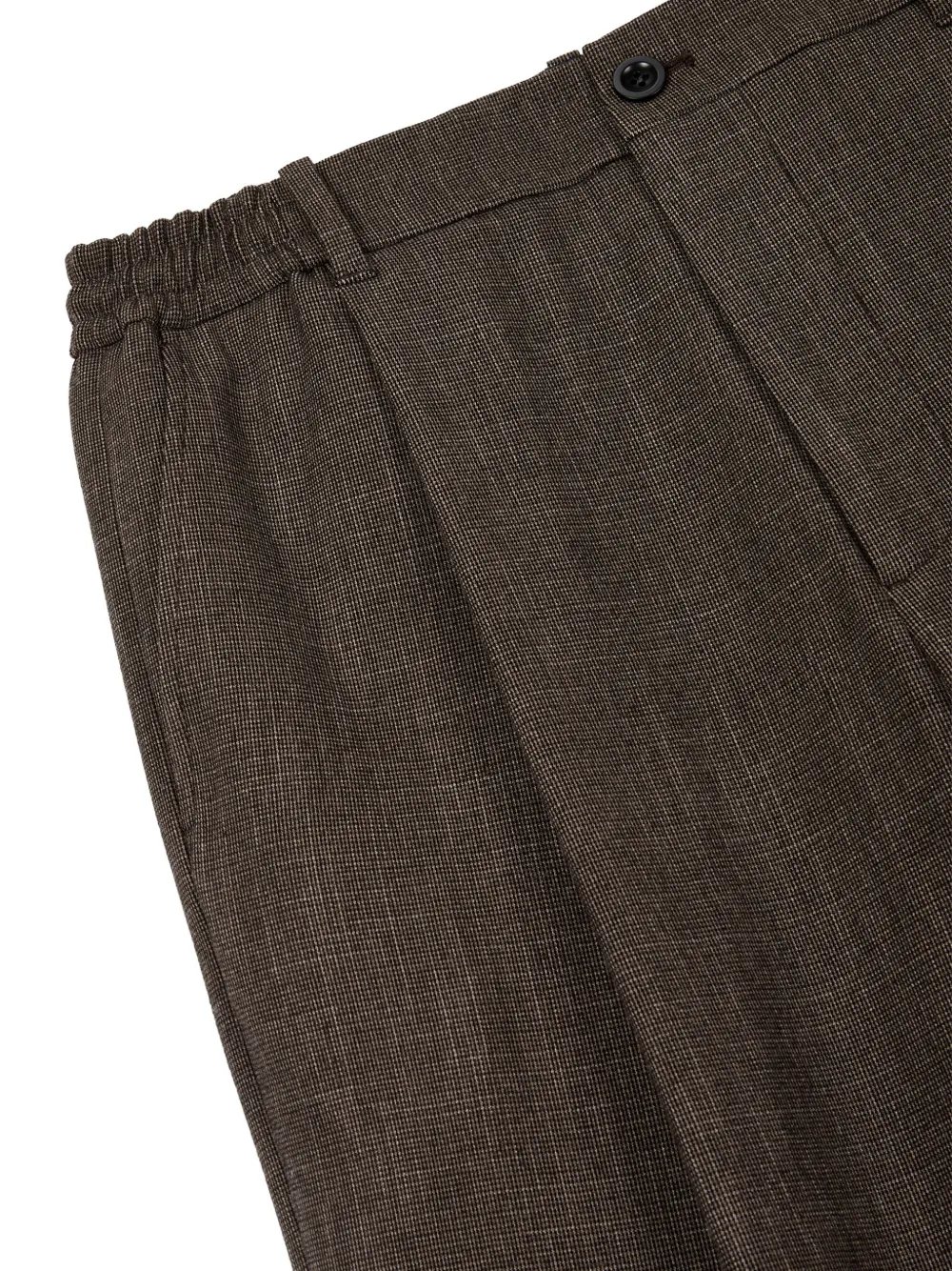TOMBOY Plooibroek met pied-de-poule print Bruin
