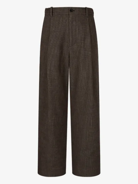 TOMBOY houndstooth pattern pleated trousers