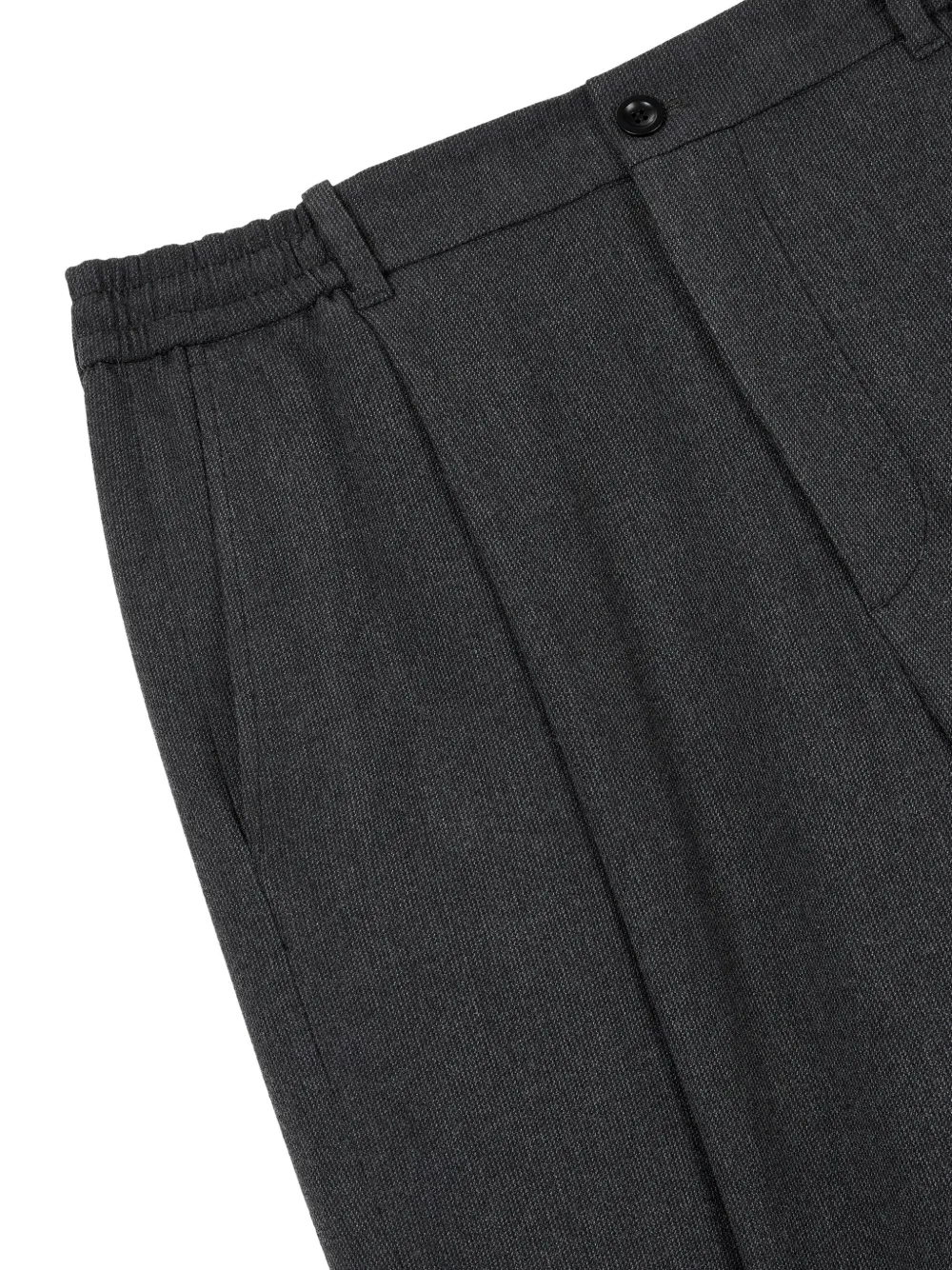 Houndstooth Pattern Pleated Trousers