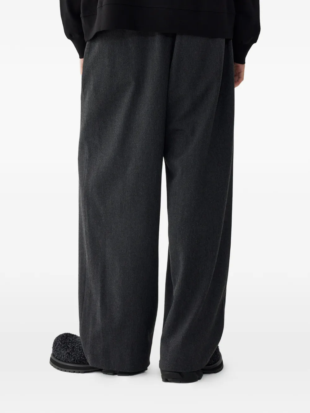 Houndstooth Pattern Pleated Trousers
