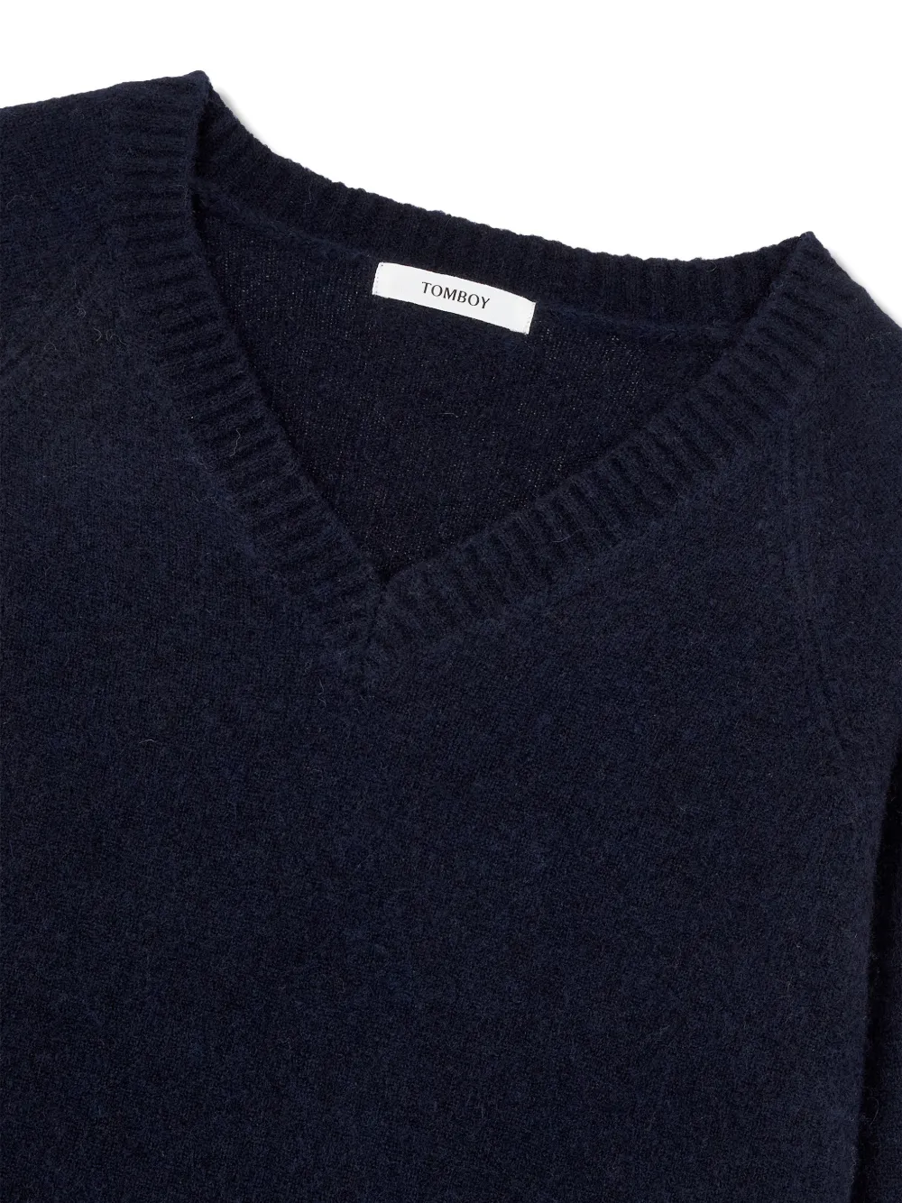 TOMBOY Raglan gebreide trui met V-hals Blauw