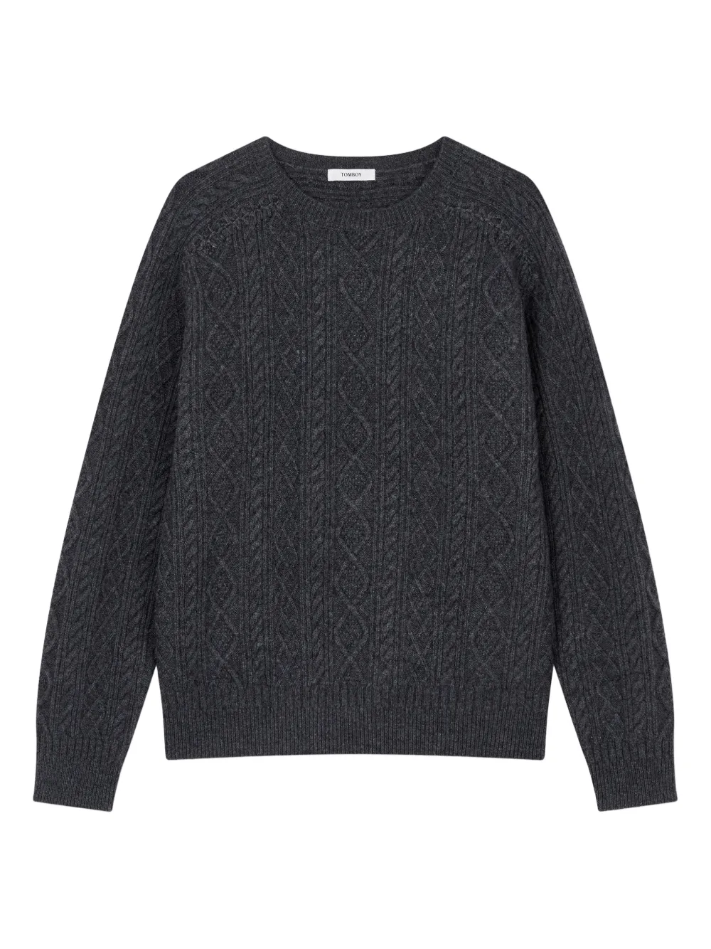 STUDIO TOMBOY cable knit round neck sweater | Grey | Image 1