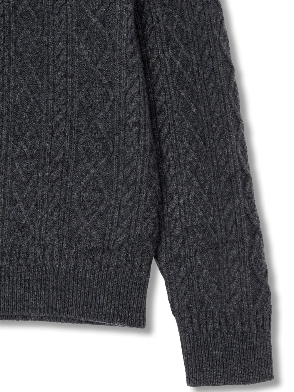 TOMBOY Kabelgebreide trui met ronde hals Grijs