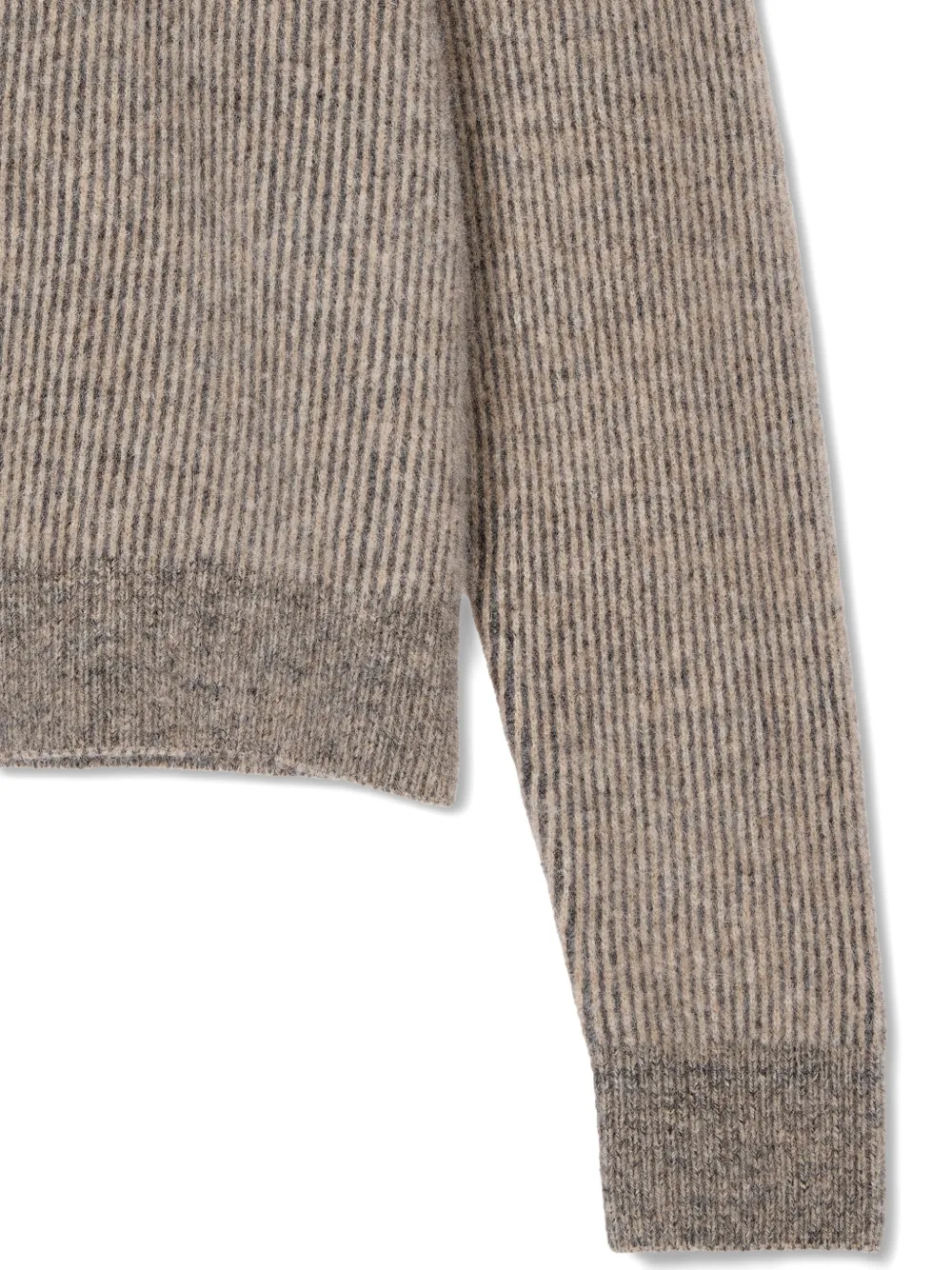 TOMBOY Gestreepte trui met ronde hals Beige