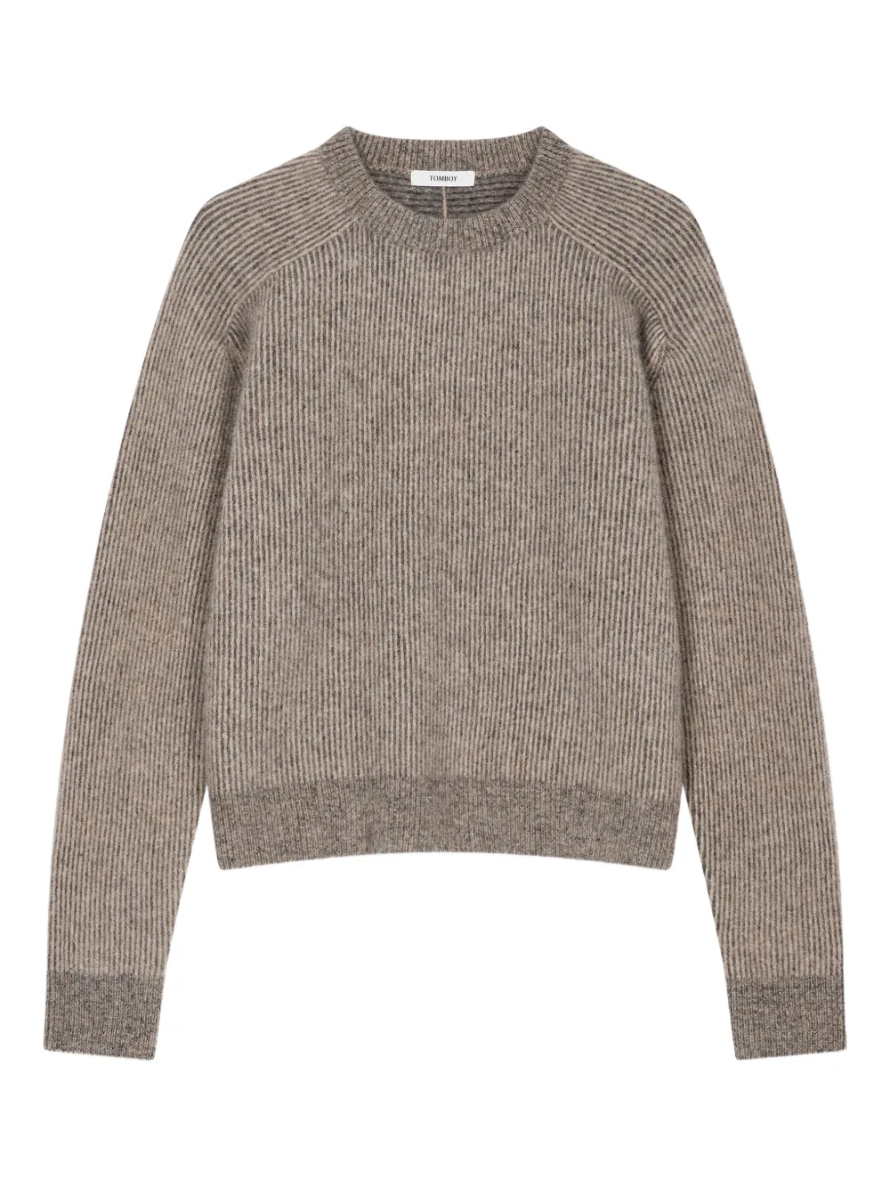 STUDIO TOMBOY pull rayé à col rond | tons neutres | Image 1