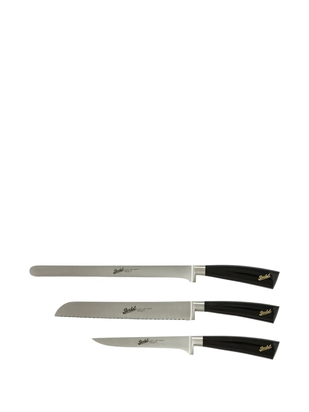 Berkel Stainless-steel Knives (set Of Three) In Black