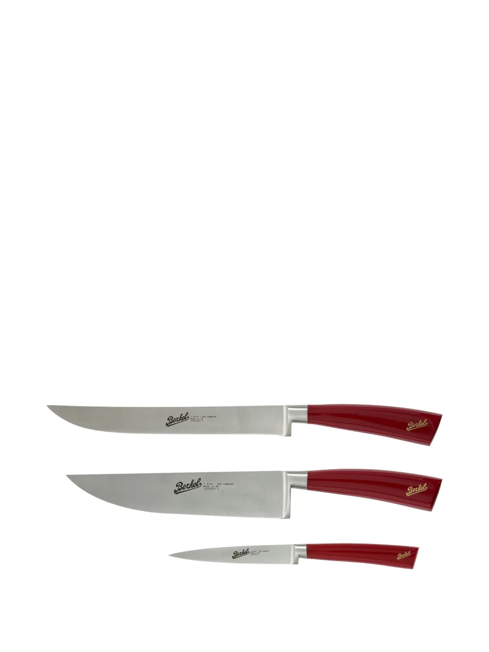 Berkel Stainless-steel Knifes (set Of Three) In Red