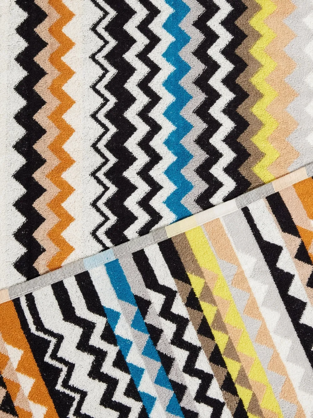  Missoni Home Lot De Cinq Serviettes De Bain à Motif Zig-zag - Blanc 