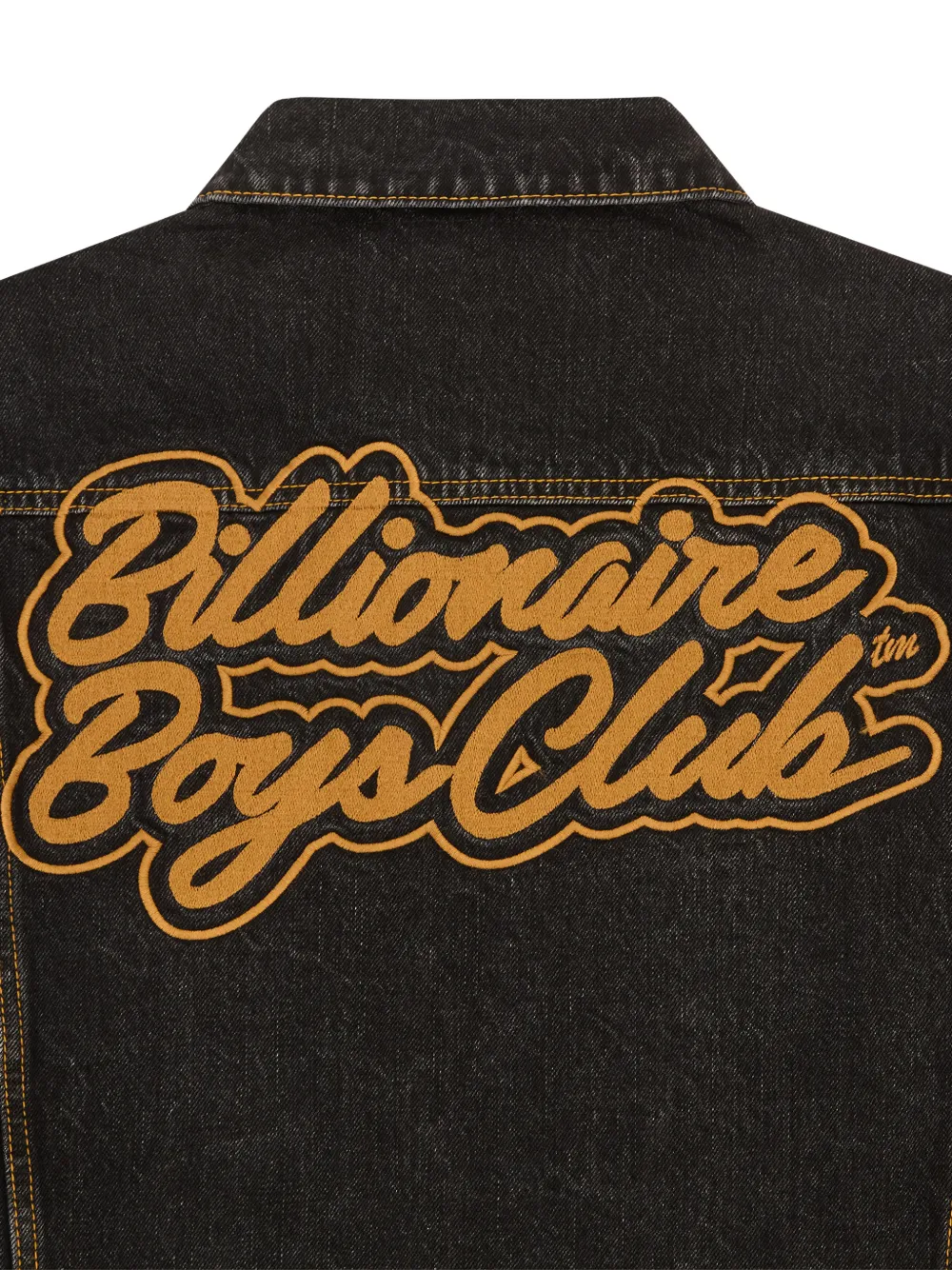 Billionaire Boys Club Script Cord Collar denim jack met borduurwerk Zwart