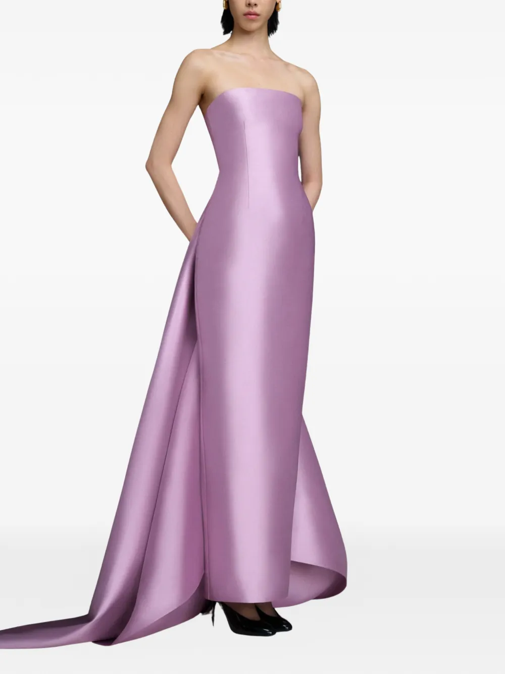 Solace London Imani strapless train maxi dress - Paars