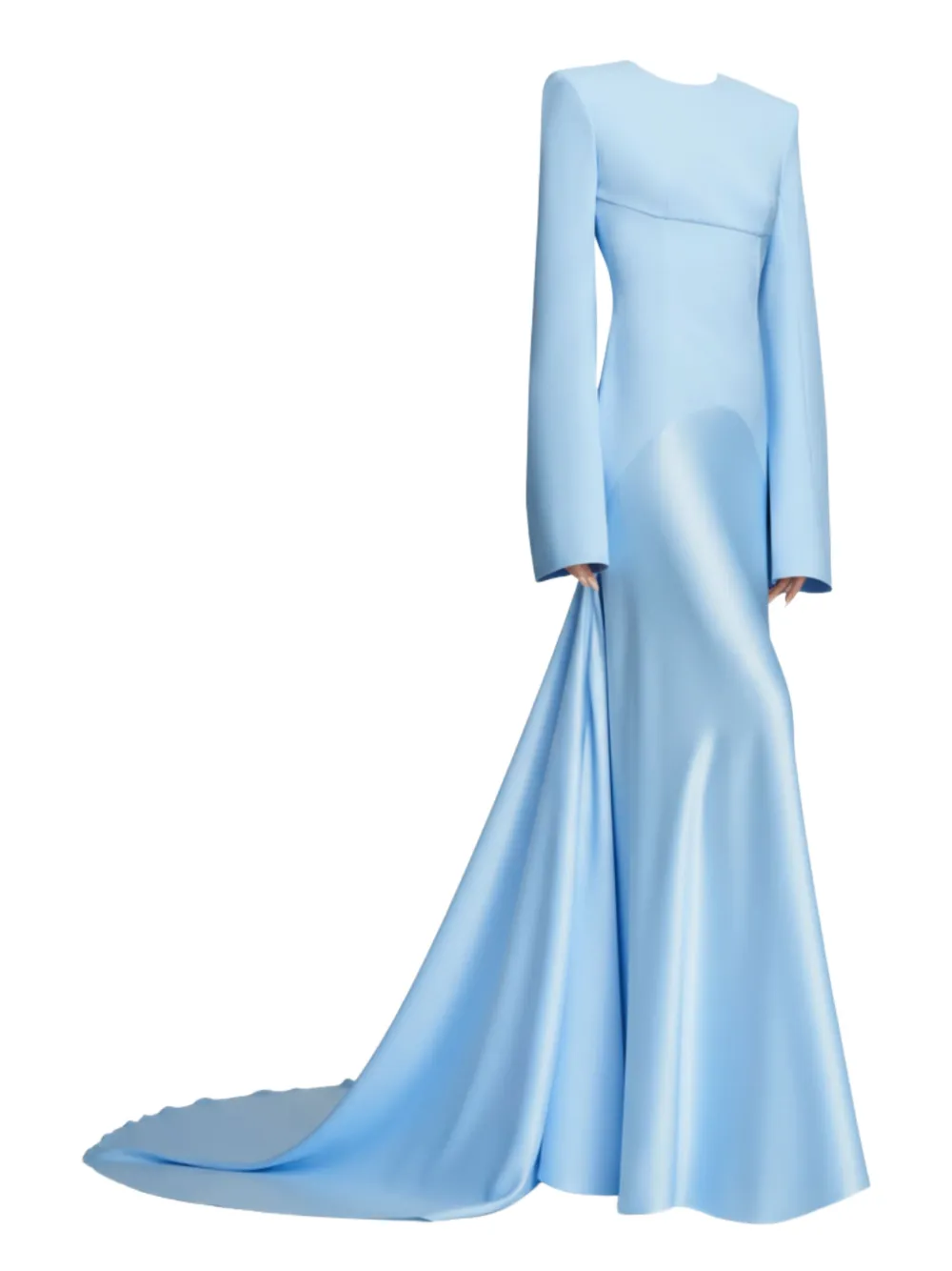 Solace London Claudine flared-sleeve maxi dress - Blauw