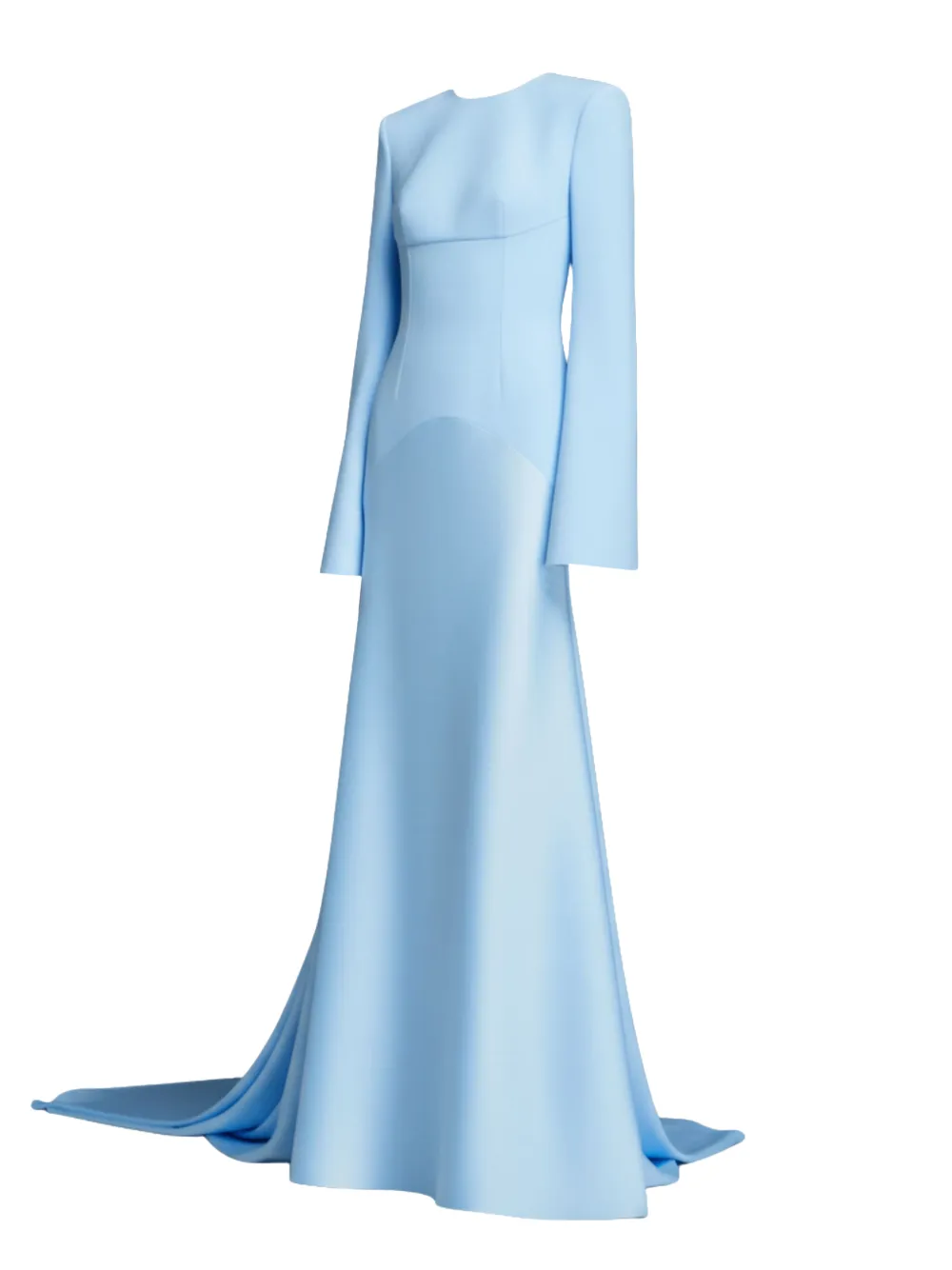 Solace London Claudine maxi-jurk met flared mouwen Blauw