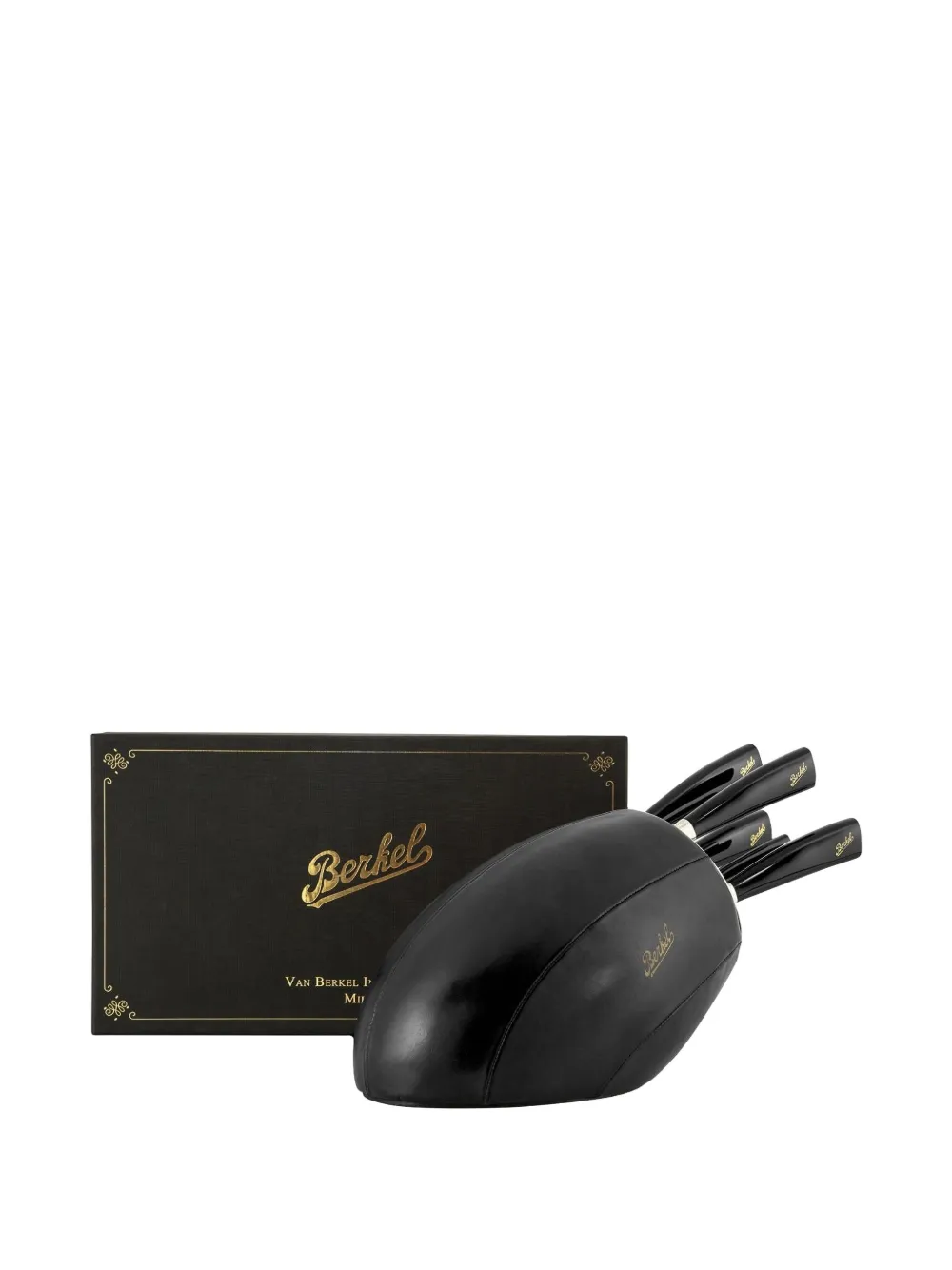 Berkel Wooden-block Knives (set At Five) In Black