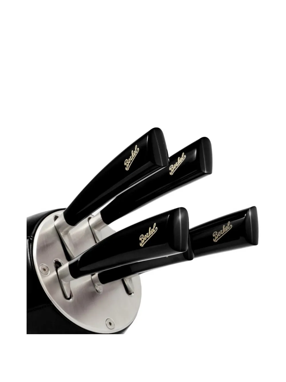 Berkel Wooden-block Knives (set At Five) In Black