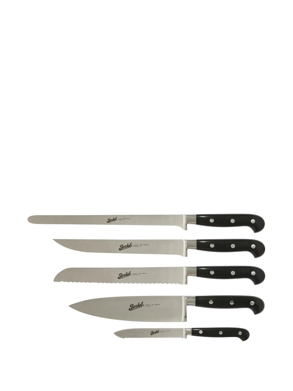 Berkel Stainless-steel Knives (set Of Five) In Silver