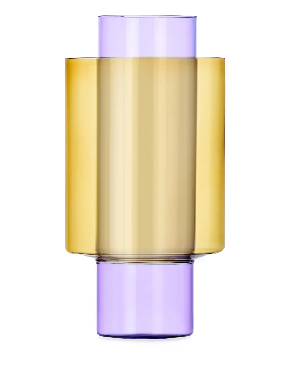 Ichendorf Milano florero con diseño a capas de 16cm | amarillo | Image 1