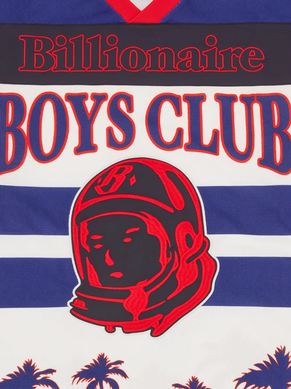 Billionaire Boys Club Stadium Hockey gestreepte grafische jersey Wit