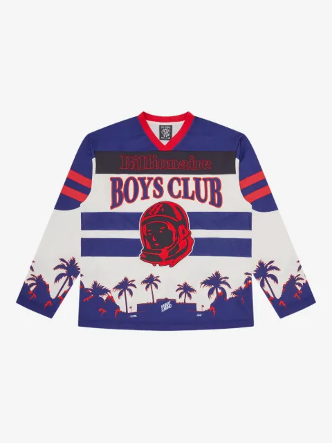 Billionaire Boys Club Stadium Hockey striped graphic jersey