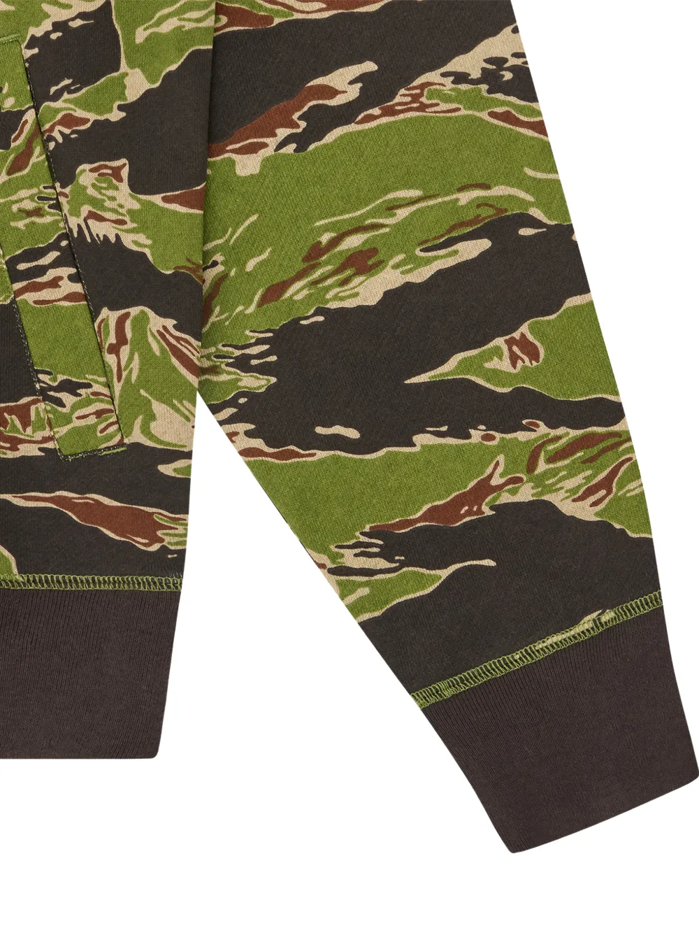Icecream Smiley Tiger Camo-printed Hoodie In Green