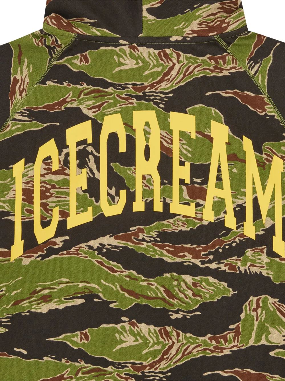 Icecream Smiley Tiger Camo-printed Hoodie In Green