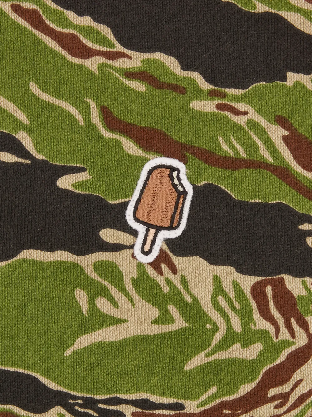 Icecream Smiley Tiger Camo-printed Hoodie In Green