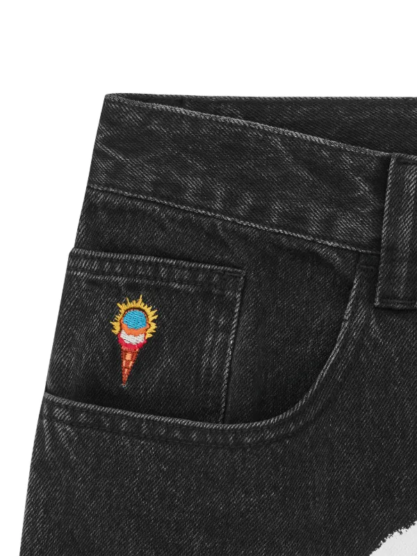 ICECREAM Running Dog graphic-printed Jeans | Black | FARFETCH ZA