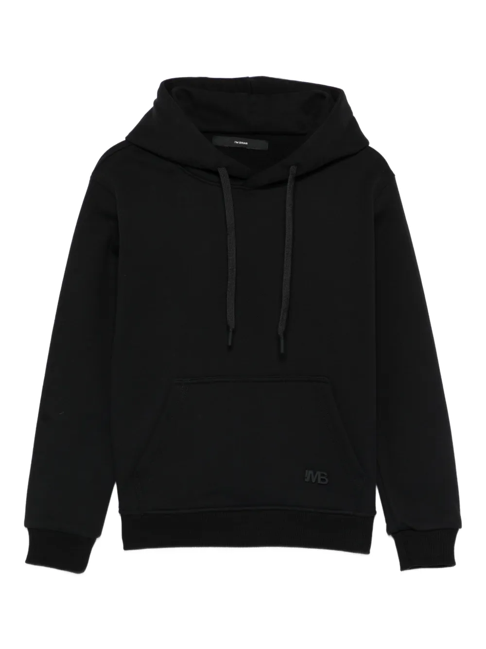 i'm brian drawstring hoodie | Black | Image 1