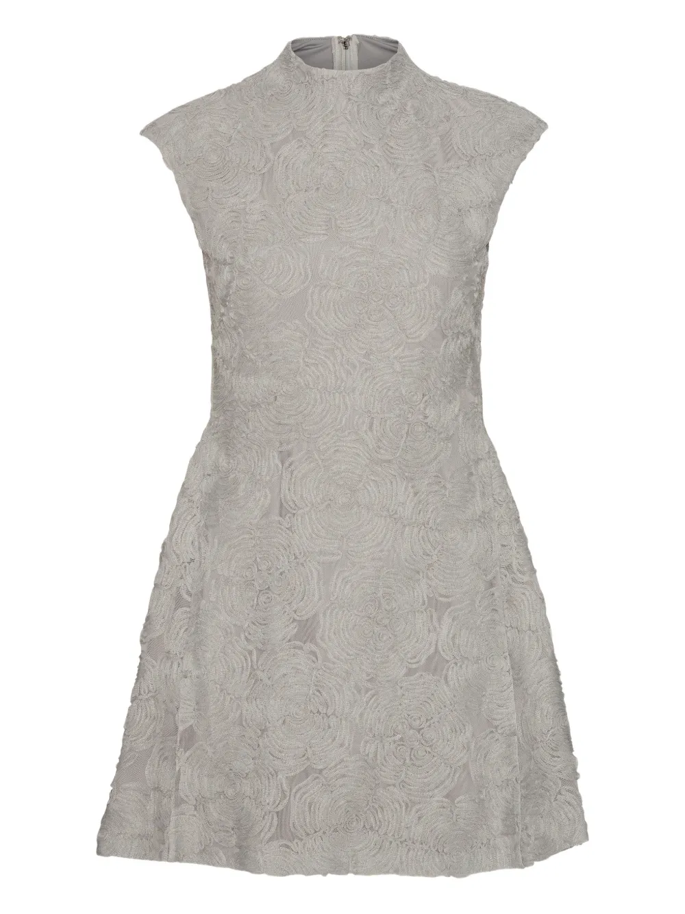 Rotate Birger Christensen Floral-patterned Mini Dress In Gray
