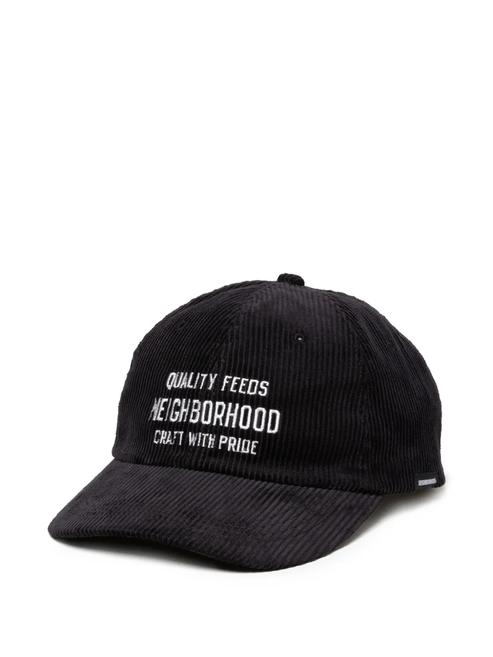 Neighborhood corduroy embroidered baseball hat | Black | Image 1
