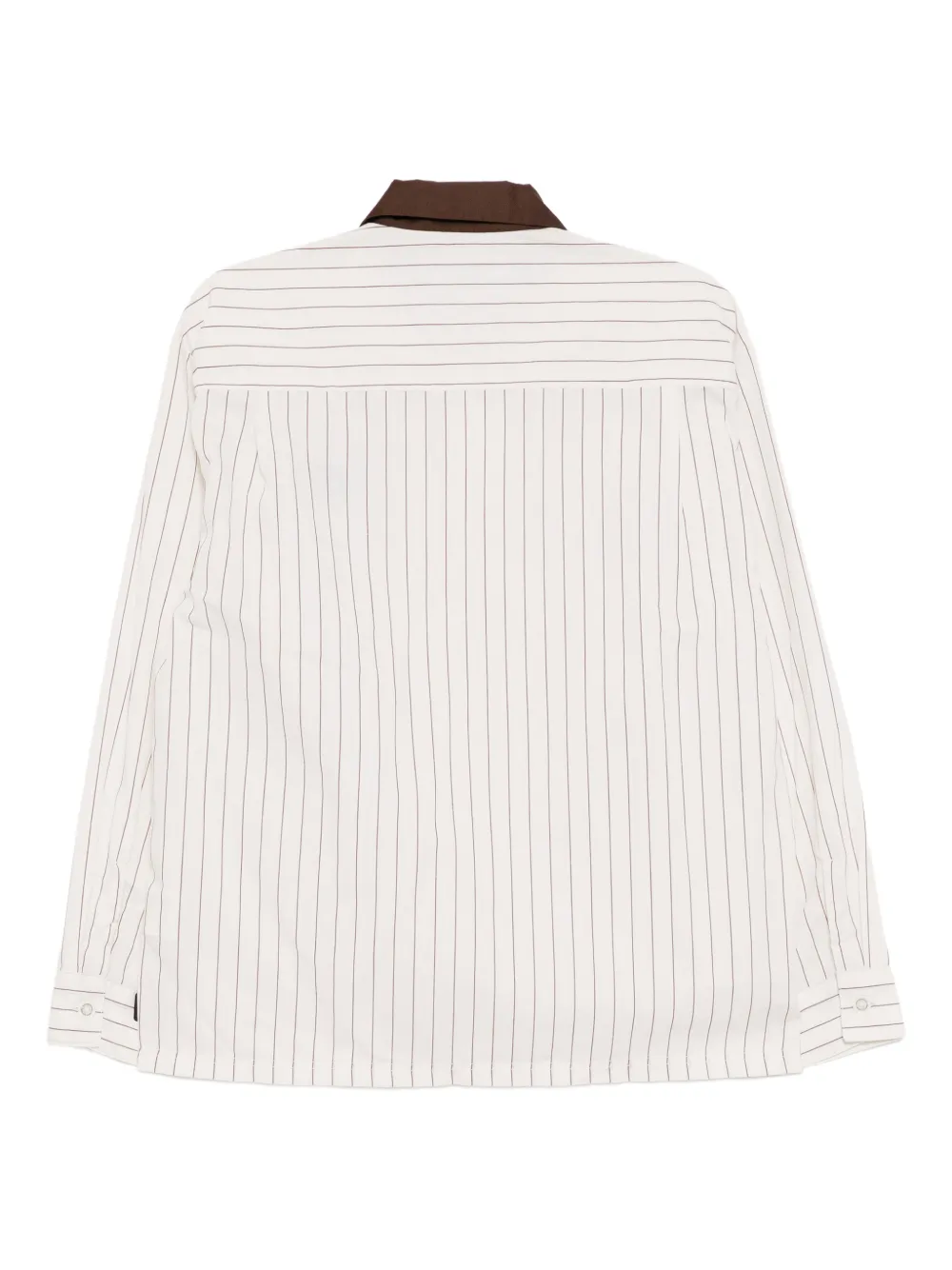 Neighborhood Gestreept overhemd met zak - Wit