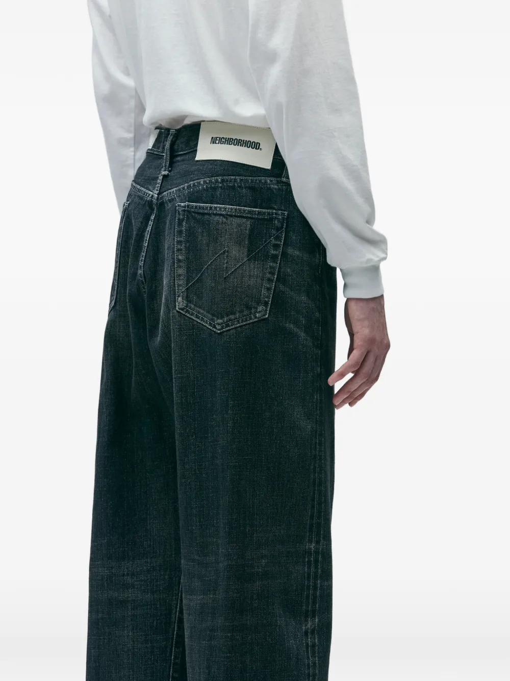 Neighborhood Washed Denim Dp Basic Pants In Multi
