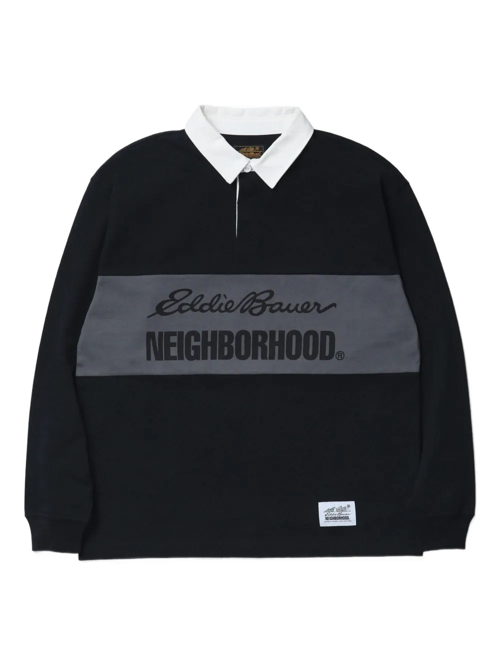 Neighborhood x Eddie Bauer logo-print polo shirt - Blu