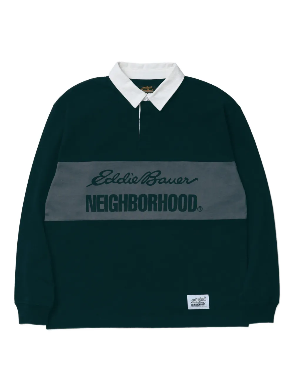 Neighborhood x Eddie Bauer logo-print polo shirt - Blu