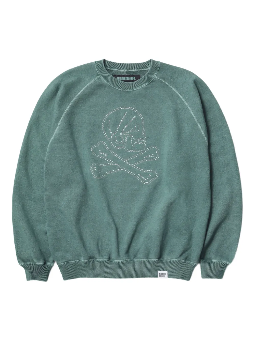 Neighborhood Skull-embroidered Sweatshirt In Blue