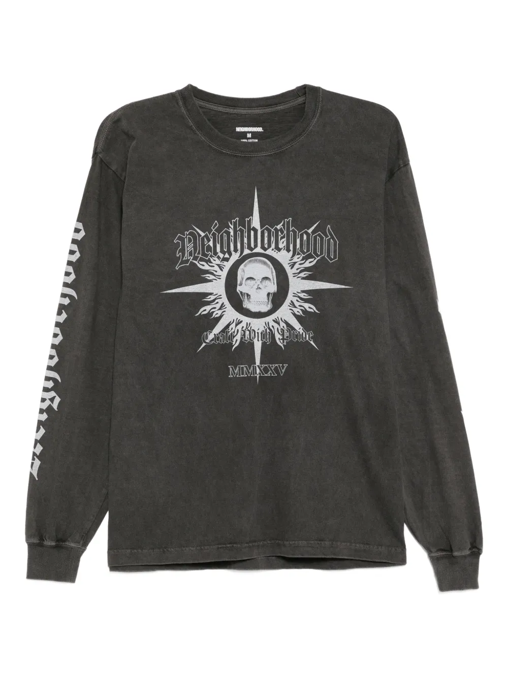 Neighborhood skull long-sleeve T-shirt | Grey | Image 1