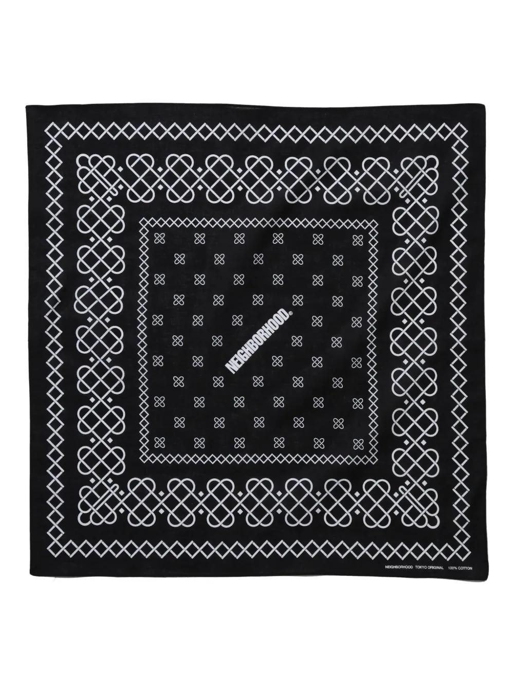 Neighborhood Foulard con motivo geometrico - Nero