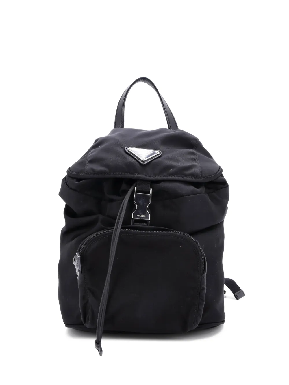 Prada Pre-Owned Zaino piccolo in tessuto con fibbia - Nero